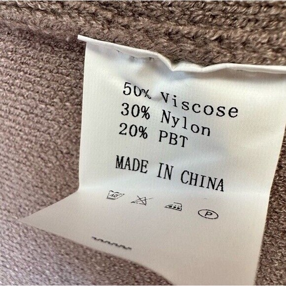 ANRABESS Open Front Knit Cardigan Long Sleeve Sweater Duster Taupe Thick XL - Picture 4 of 8